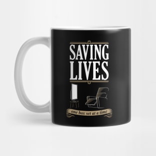 Saving Lives One Box Set at a Time Mug